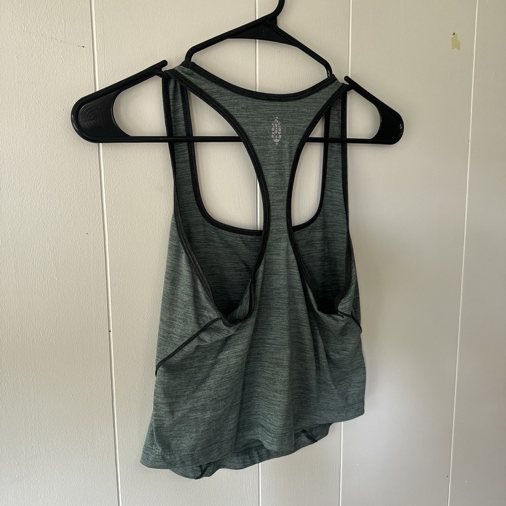 Free People Movement Run Fast Tank Top Heathered Gray Cropped Size XS Athletic - Picture 9 of 11